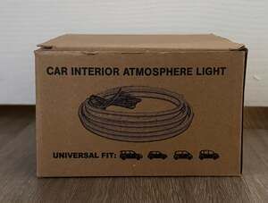 Car interior atmosphere ambient RGB LED Fiber Optic Strip Light Kit with app con